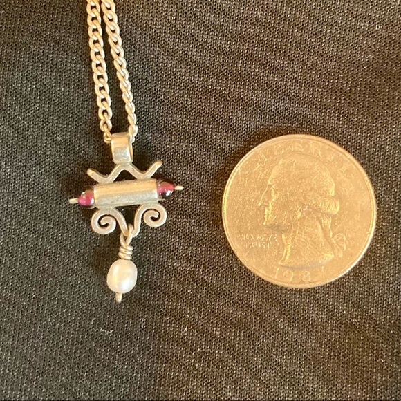 Silver Bead Drop Necklace - Picture 4 of 4